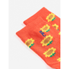 bobo choses sunflower all over short socks red