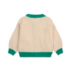 bobo choses lucky fish baby cardigan offwhite