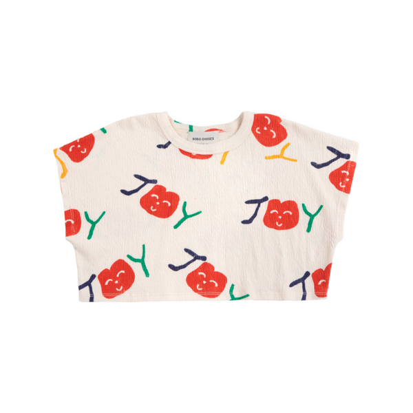 bobo choses smiling all over cropped t-shirt offwhite