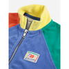 bobo choses smiling color block terry cloth zipped sweatshirt multicolor