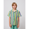 bobo choses multicolor stripes terry cloth shirt offwhite