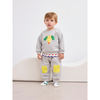 bobo choses knee patches baby jogging pants heather gray