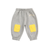 bobo choses knee patches baby jogging pants heather gray