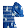 mini rodini sailing boats aop woven smock dress blue