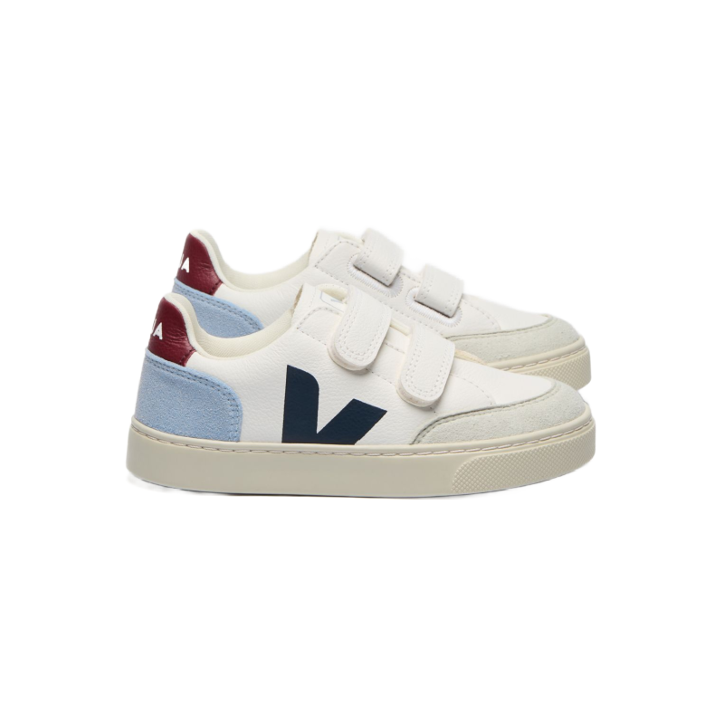 veja small v-12 leather extra white multico steel