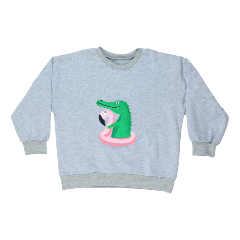 wauw capow later gator sweatshirt gray