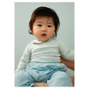 gray label baby pants with frontseams sky