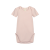 gray label baby short sleeve onesie faded pink/cream