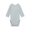 gray label baby collar onesie sky/cream