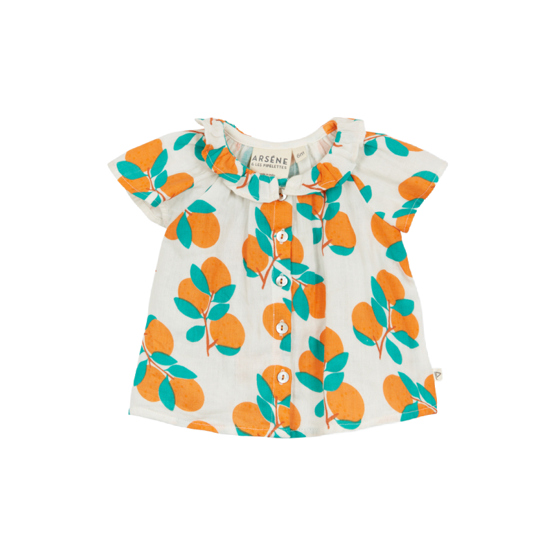 arsene & les pipelettes baby blouse clementines