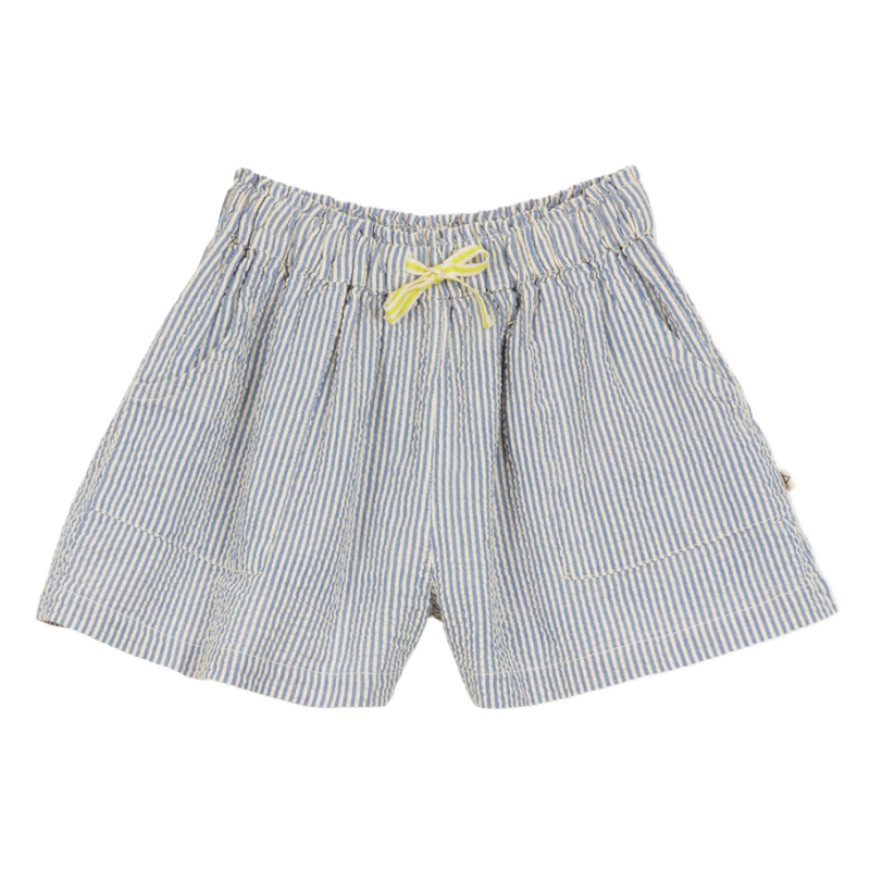 arsene & les pipelettes shorts mini stripes blue