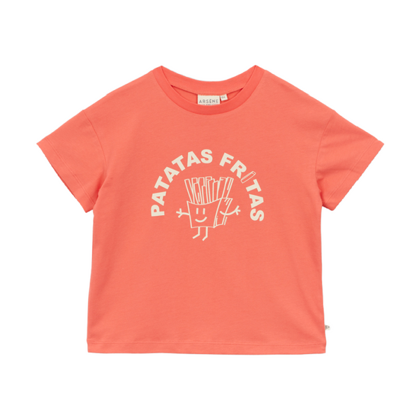 arsene & les pipelettes patatas fritas t-shirt red