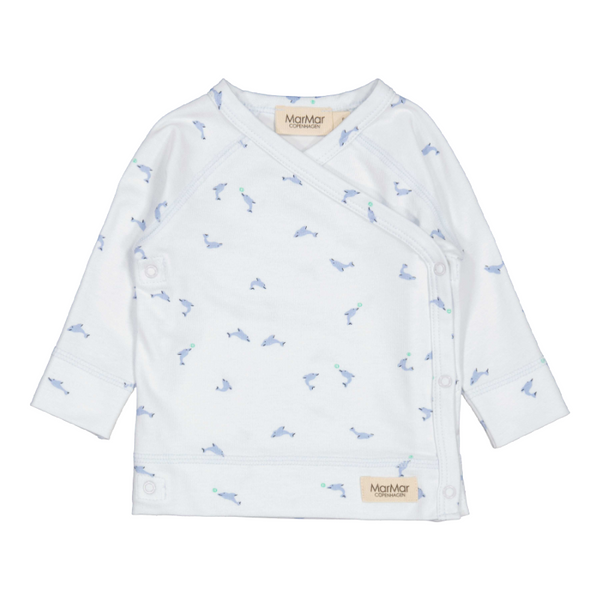 marmar copenhagen tuti wrap long sleeve baby top dolphin