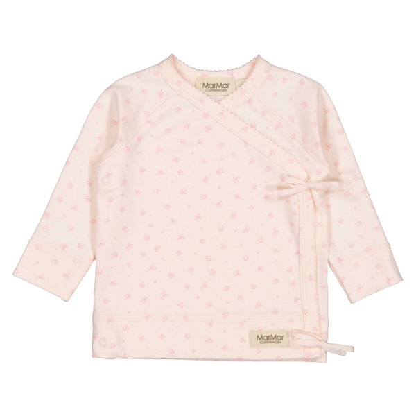 marmar copenhagen tuti wrap long sleeve baby top dahlia