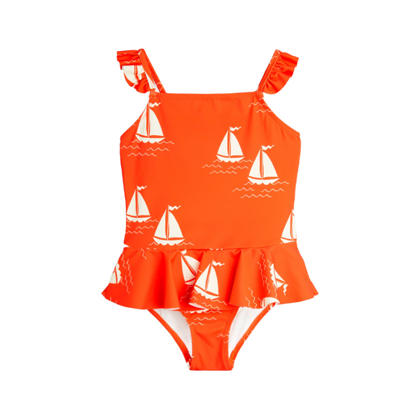 mini rodini sailing boats skirt swimsuit red