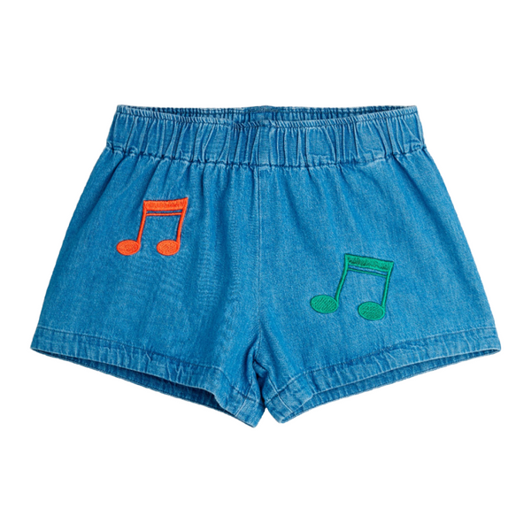 mini rodini note denim shorts blue