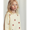 mini rodini ladybug lace sweatshirt offwhite