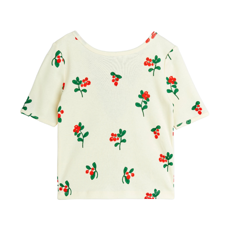 mini rodini lingonberries ballet t-shirt offwhite