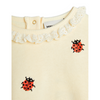 mini rodini ladybug lace sweatshirt offwhite