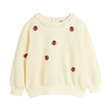 mini rodini ladybug lace sweatshirt offwhite