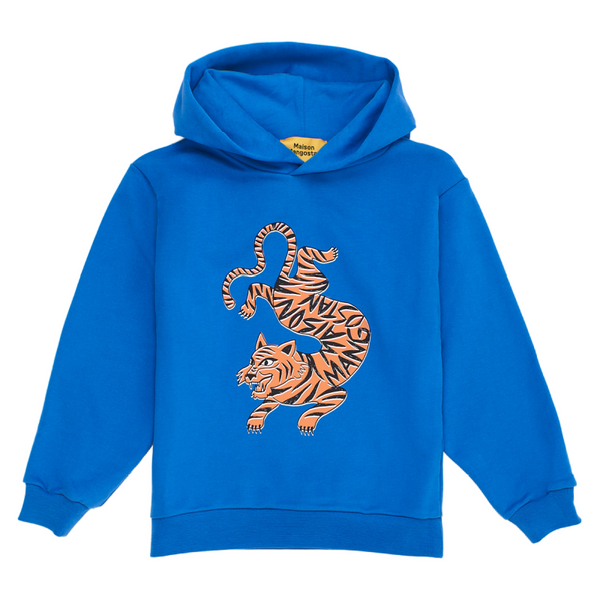 maison mangostan tiger hoodie blue