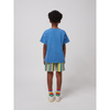 bobo choses multicolor stripes terry cloth bermuda shorts offwhite