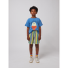 bobo choses multicolor stripes terry cloth bermuda shorts offwhite