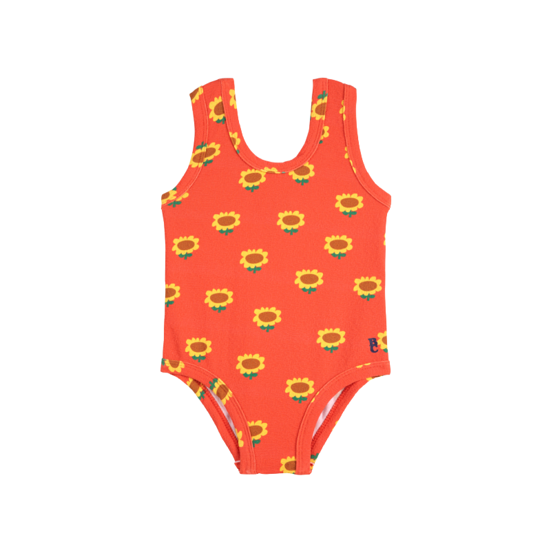 bobo choses sunflower all over baby swimsuit red