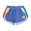 bobo choses smiling color block terry cloth shorts blue