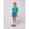 bobo choses smiling color block terry cloth shorts blue