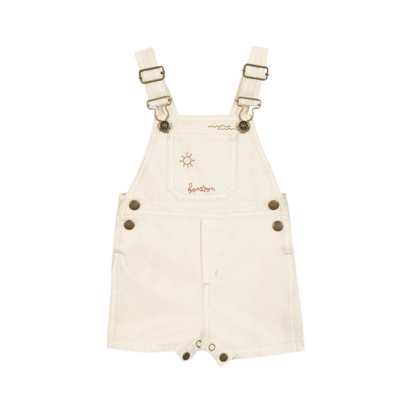 bonton lazlo baby short dungaree ecru