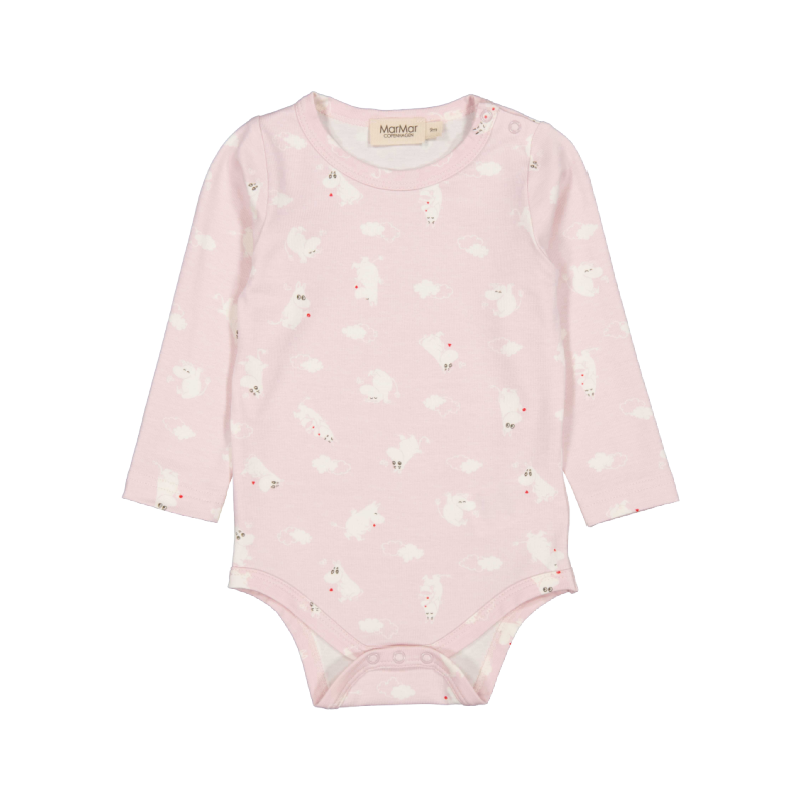 marmar copenhagen benedicte long sleeve baby body rose moomin