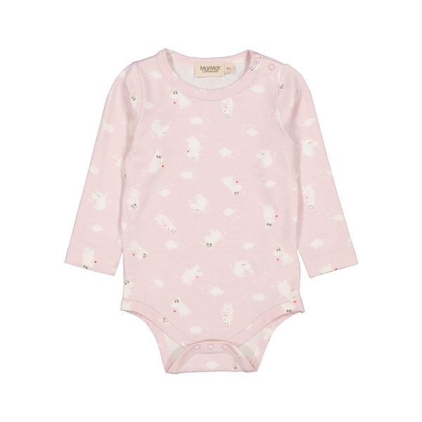 marmar copenhagen benedicte long sleeve baby body rose moomin