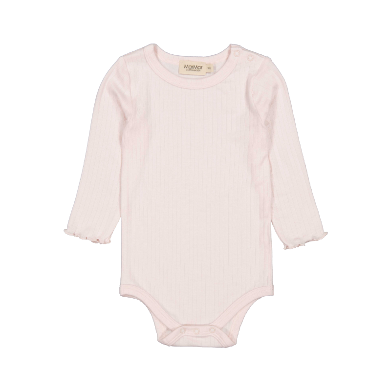 marmar copenhagen benedicte long sleeve baby body rose meringue