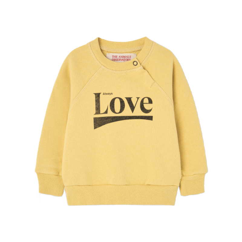 the animals observatory jackal baby sweatshirt yellow