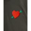 mini rodini arrowed heart emb ss tee black