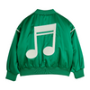 mini rodini note chenille satin baseball jacket green