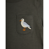 mini rodini seagull emb ss tee black