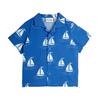 mini rodini sailing boats aop woven ss shirt blue