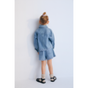 the new society niobe short mid blue denim