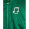 mini rodini note chenille satin baseball jacket green