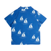 mini rodini sailing boats aop woven ss shirt blue