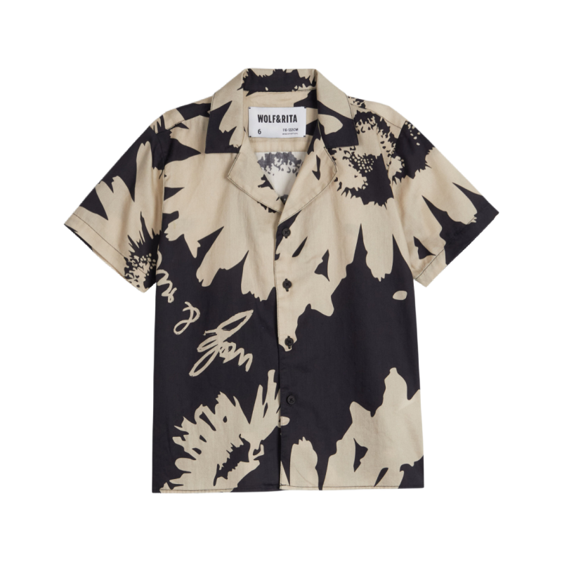 wolf & rita bruno woven shirt botanical black