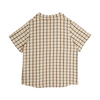 mini rodini gingham yd woven shirt beige