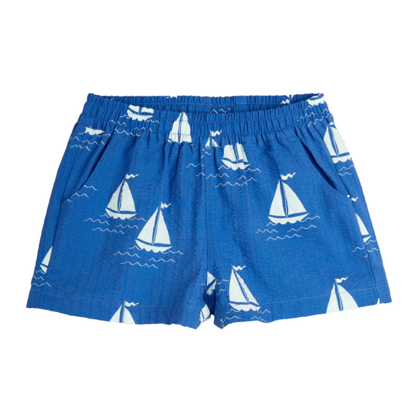 mini rodini sailing boats aop woven shorts blue