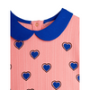 mini rodini outlined hearts aop ss dress pink