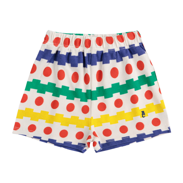 bobo choses geometric all over waffle shorts offwhite