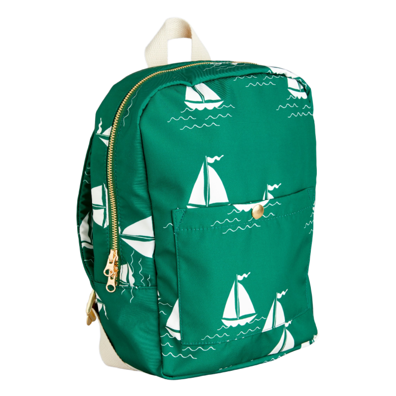 mini rodini sailing boats aop backpack green