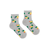 bobo choses happy dog all over short socks heather gray