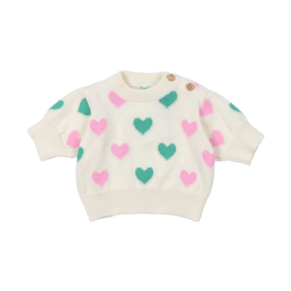 the new society oia baby top love motif multicolor